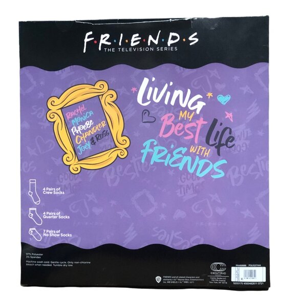 FRIENDS 15 Days of Socks Advent Socks Shoe Size 3-10 - Picture 2 of 2